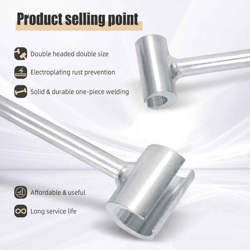 LENKEYREND Door Hinge Adjustment Tool, 14-19mm Hinges Gap Adjusting Wrench, Heavy Duty Door Hinge Repair Tool for Residential，Fire, Security, Cleanroom Doors, Ergonomic Design for Easy Repair - Image 2
